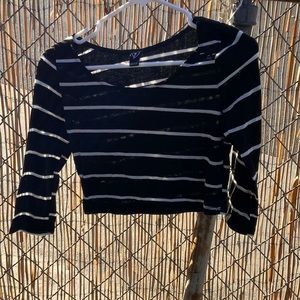 Windsor small black and white crop top